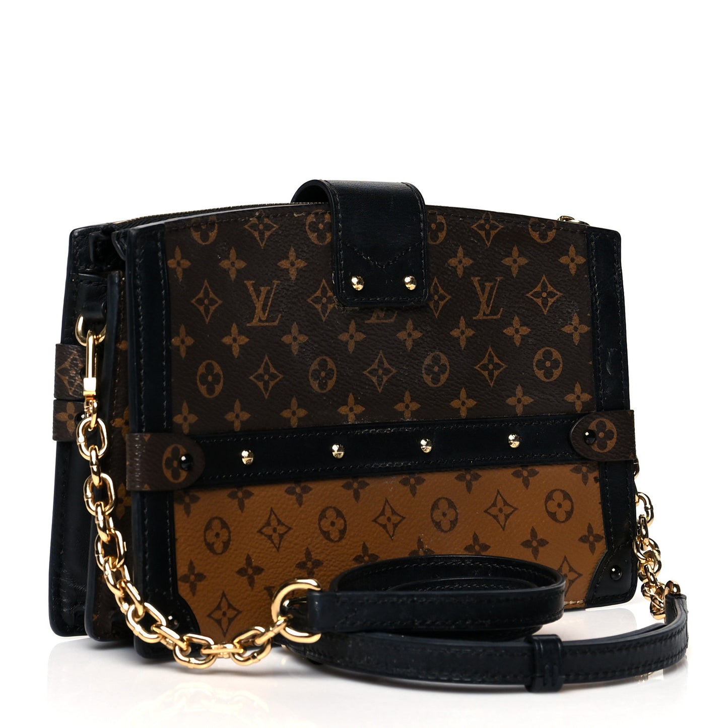 Reverse Monogram Trunk Clutch