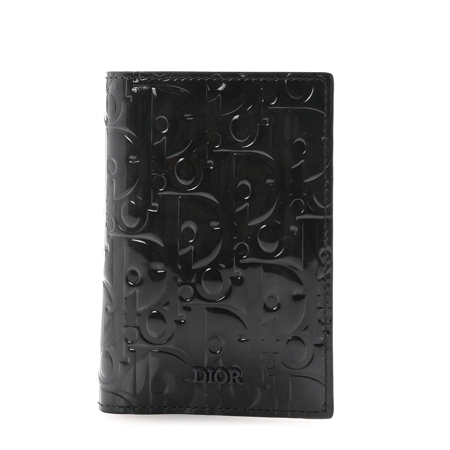 Christian Dior Patent Vertical Card Holder Black 1 of 8