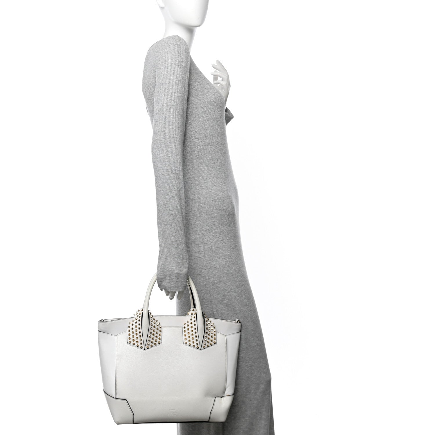 Christian Louboutin Calfskin Small Eloise Tote White 2 of 17