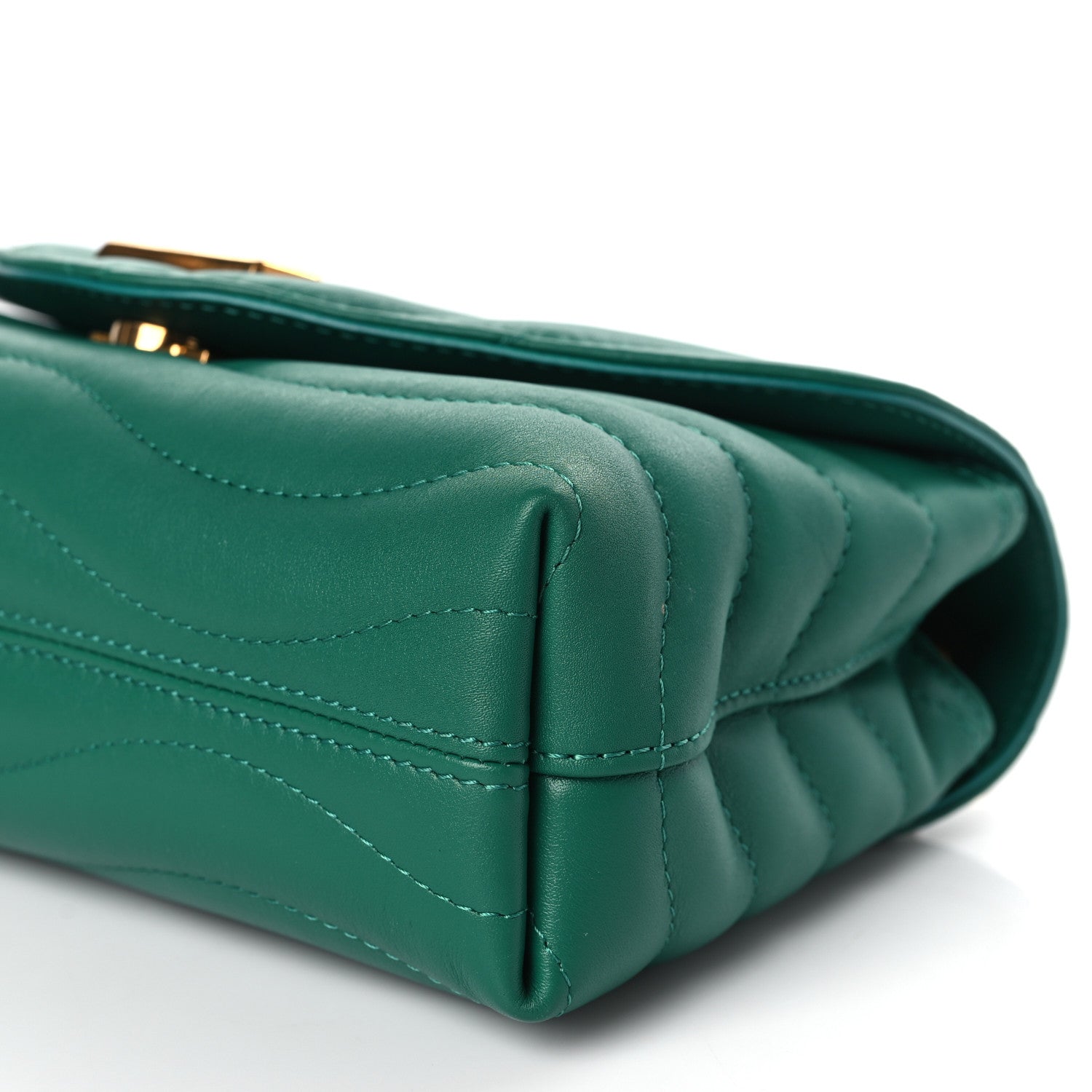 Louis Vuitton Calfskin New Wave Chain Bag MM NM Emerald 8 of 9