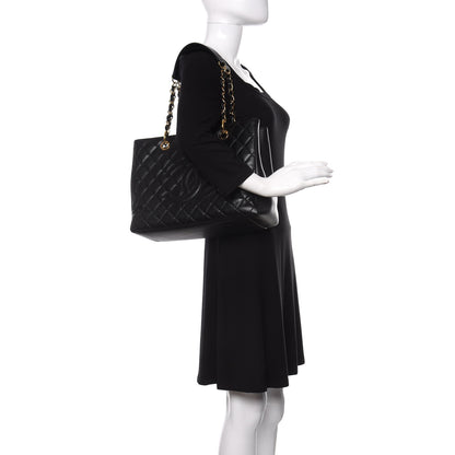 Chanel Caviar Quilted Grand Shopping Tote GST Black 2 of 10