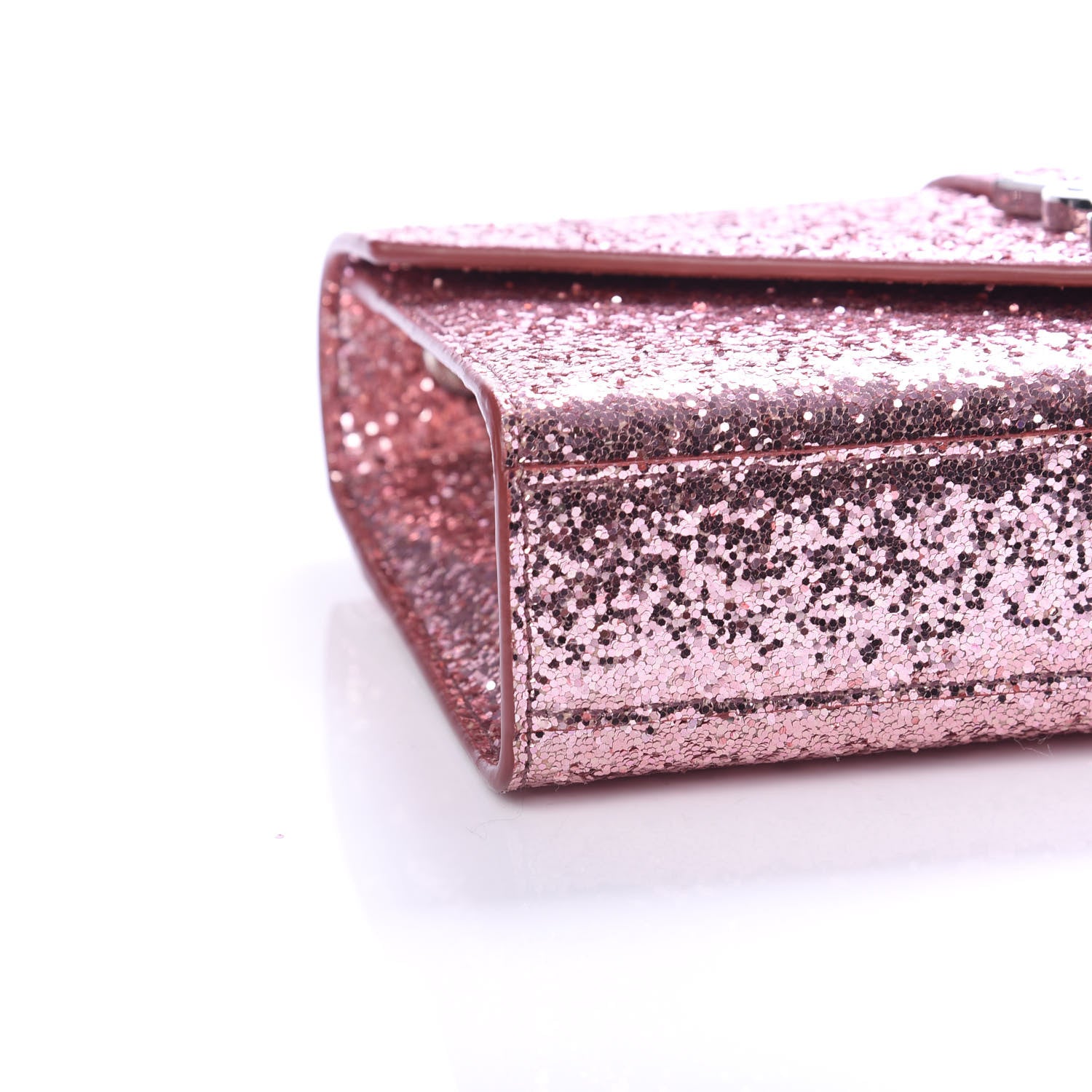 Saint Laurent Glitter Monogram Galactica Satchel Pink 6 of 8