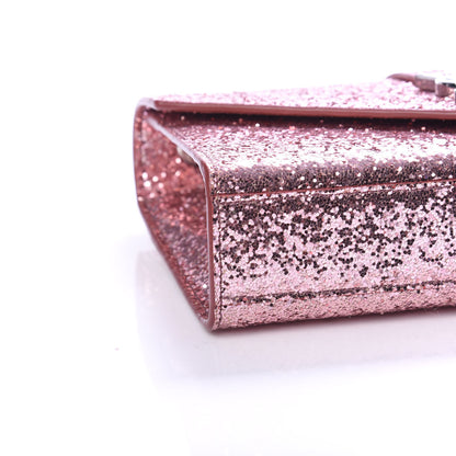 Saint Laurent Glitter Monogram Galactica Satchel Pink 6 of 8
