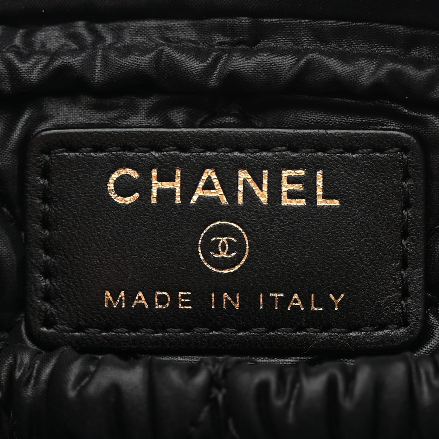 Lambskin Quilted Small Curvy Pouch Cosmetic Case Black