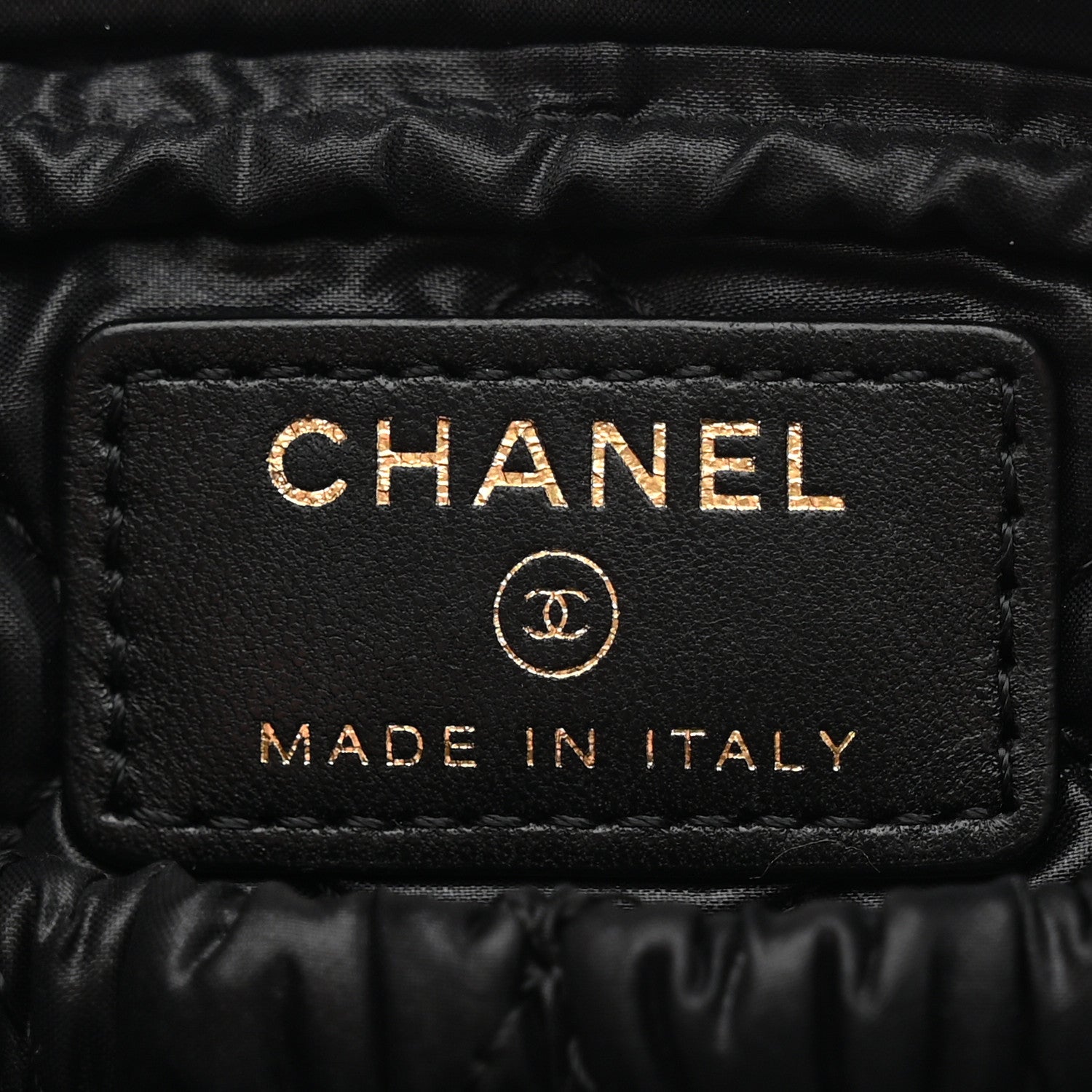 Chanel Lambskin Quilted Small Curvy Pouch Cosmetic Case Black 6 of 9