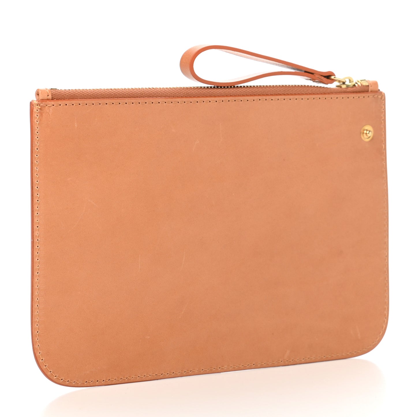 Vegetable Tanned Calfskin Bucket Bag Pouch Cammello