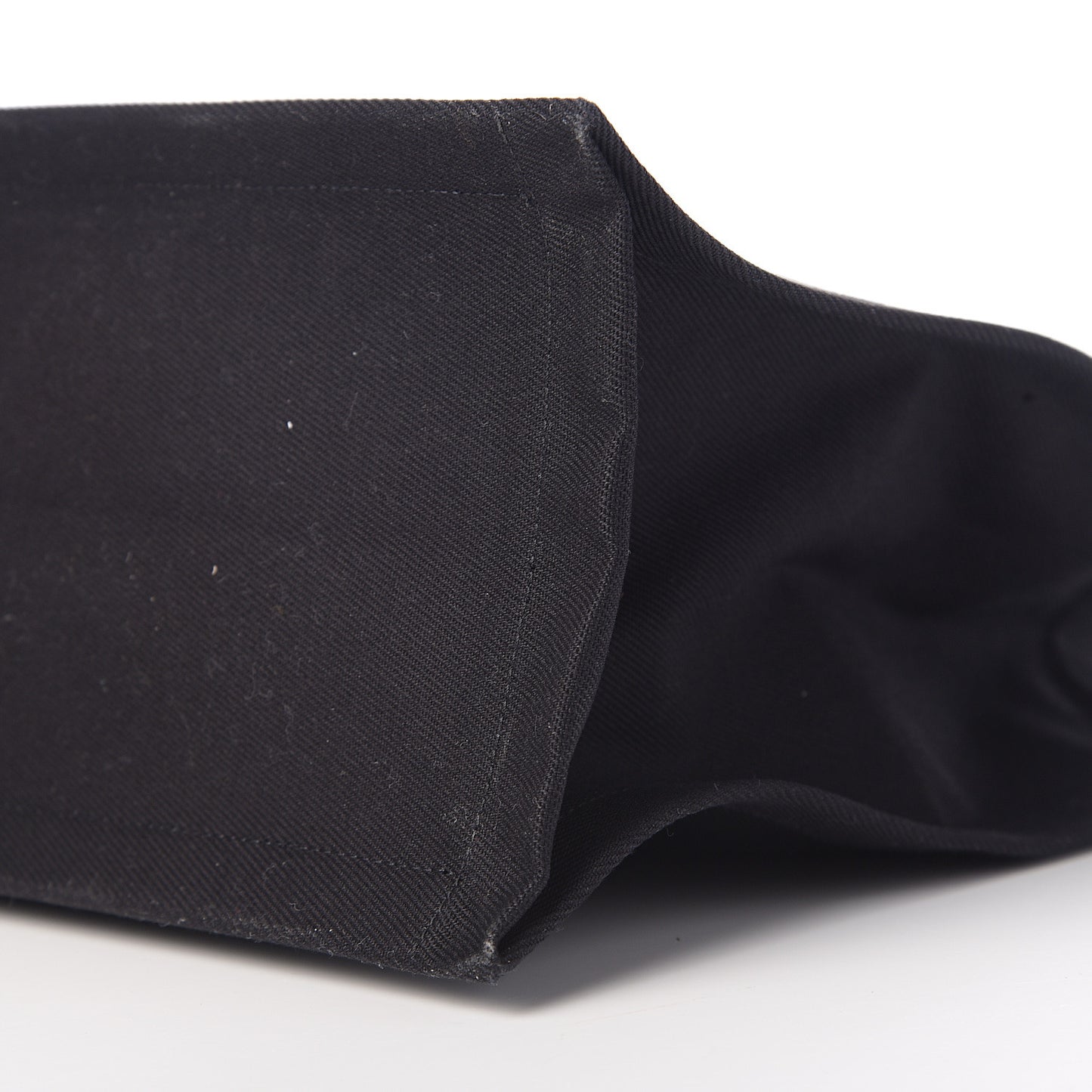 Linen Calfskin Rive Gauche Tote Black