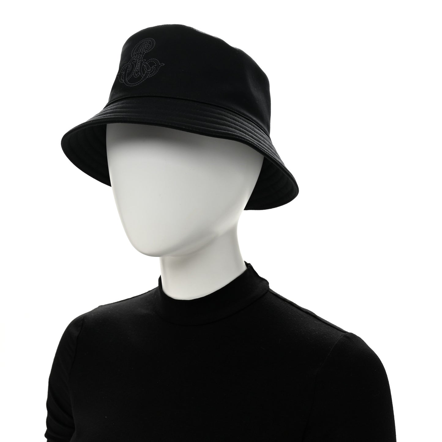 Cotton Embroidered Harper Emile Bucket Hat 59 Black
