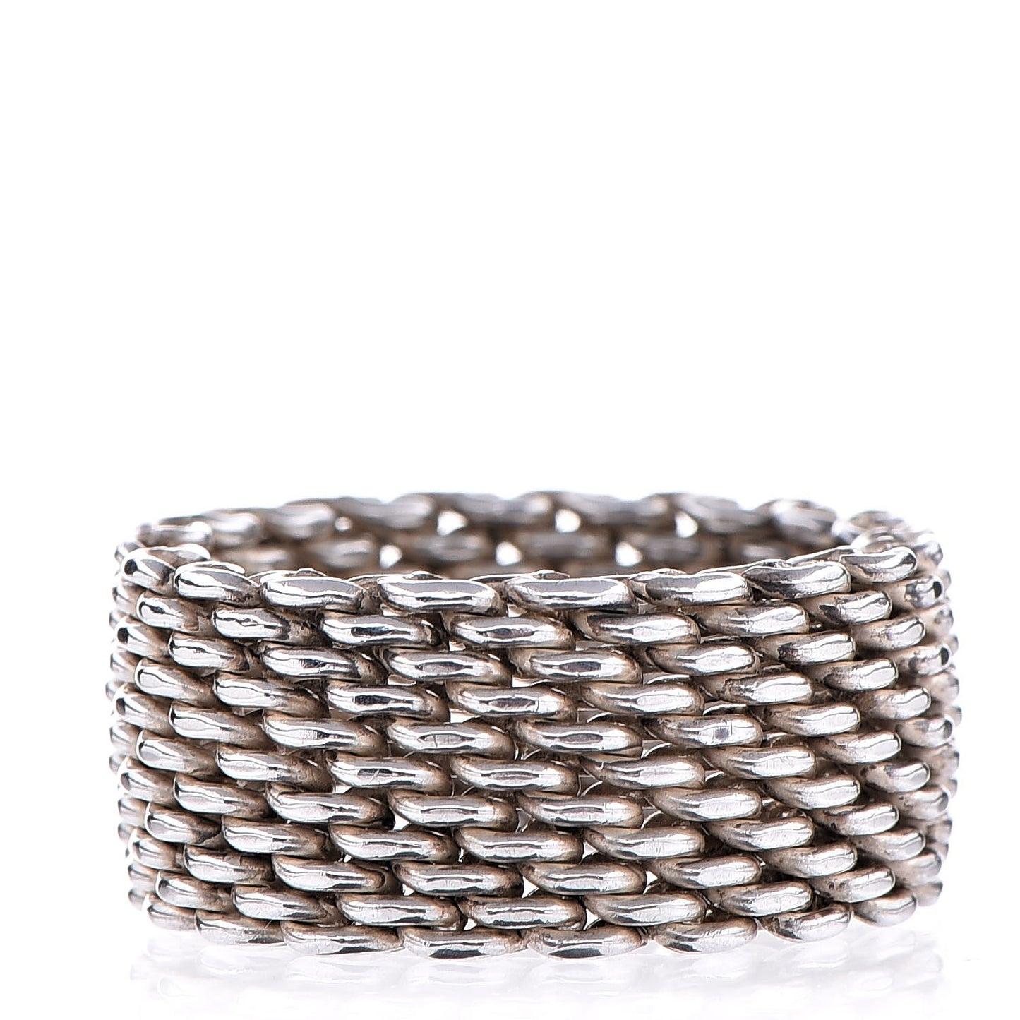 Sterling Silver Mesh Somerset Ring 55 7