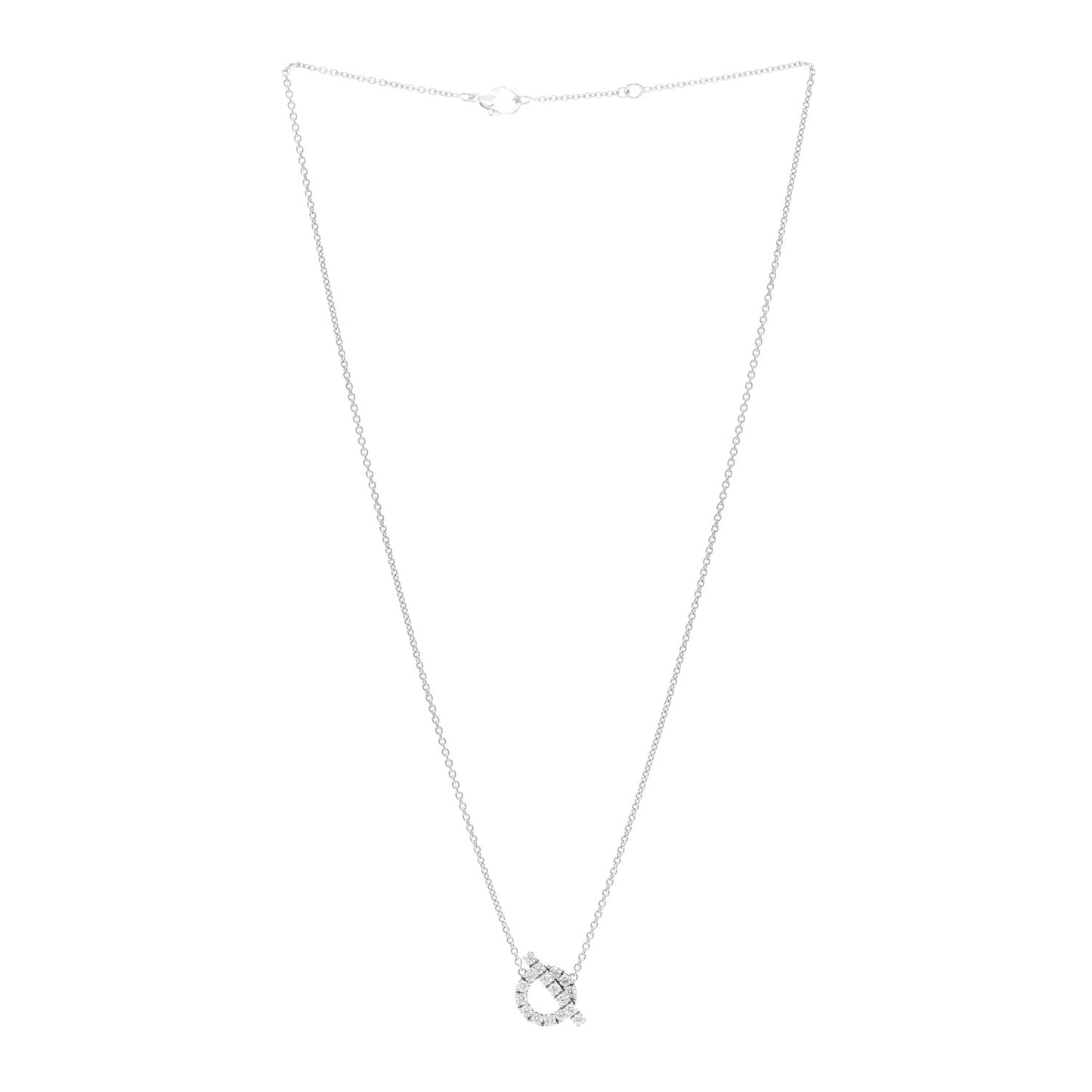 18K White Gold Diamond Finesse Pendant Necklace