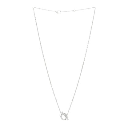 Hermes 18K White Gold Diamond Finesse Pendant Necklace 3 of 5