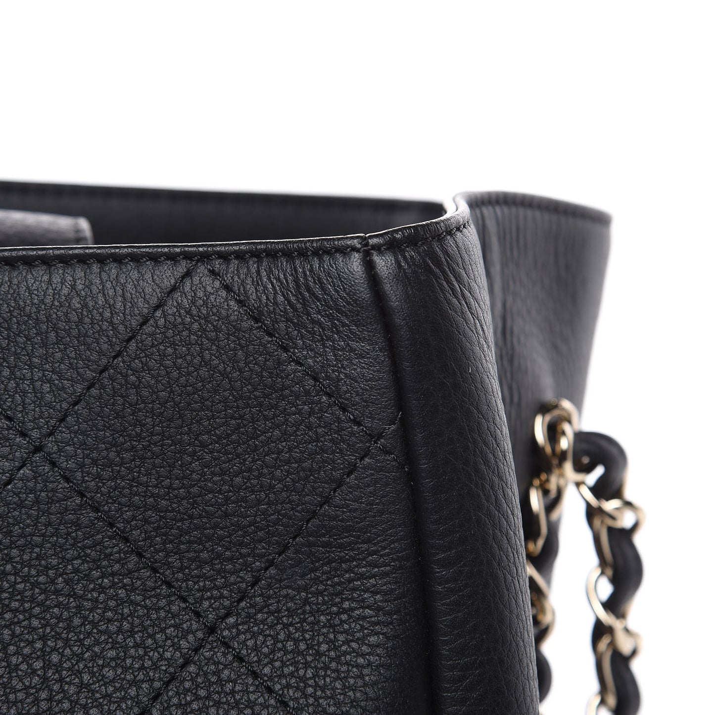 Bullskin Stitched Medium Shopping Bag Black