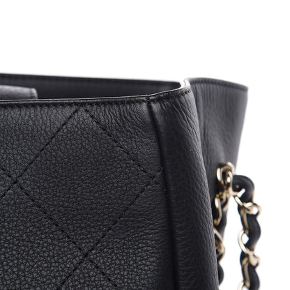 Chanel Bullskin Stitched Medium Shopping Bag Black 10 of 12