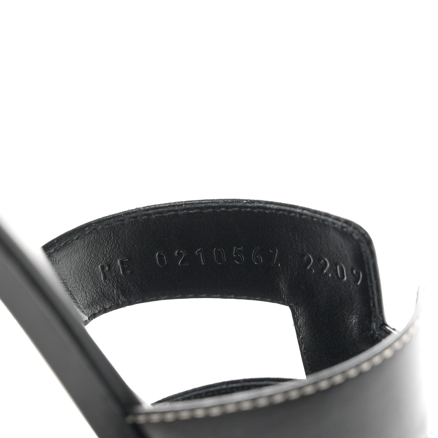 Hermes Box Calfskin Oran Sandals 38 Black 8 of 10