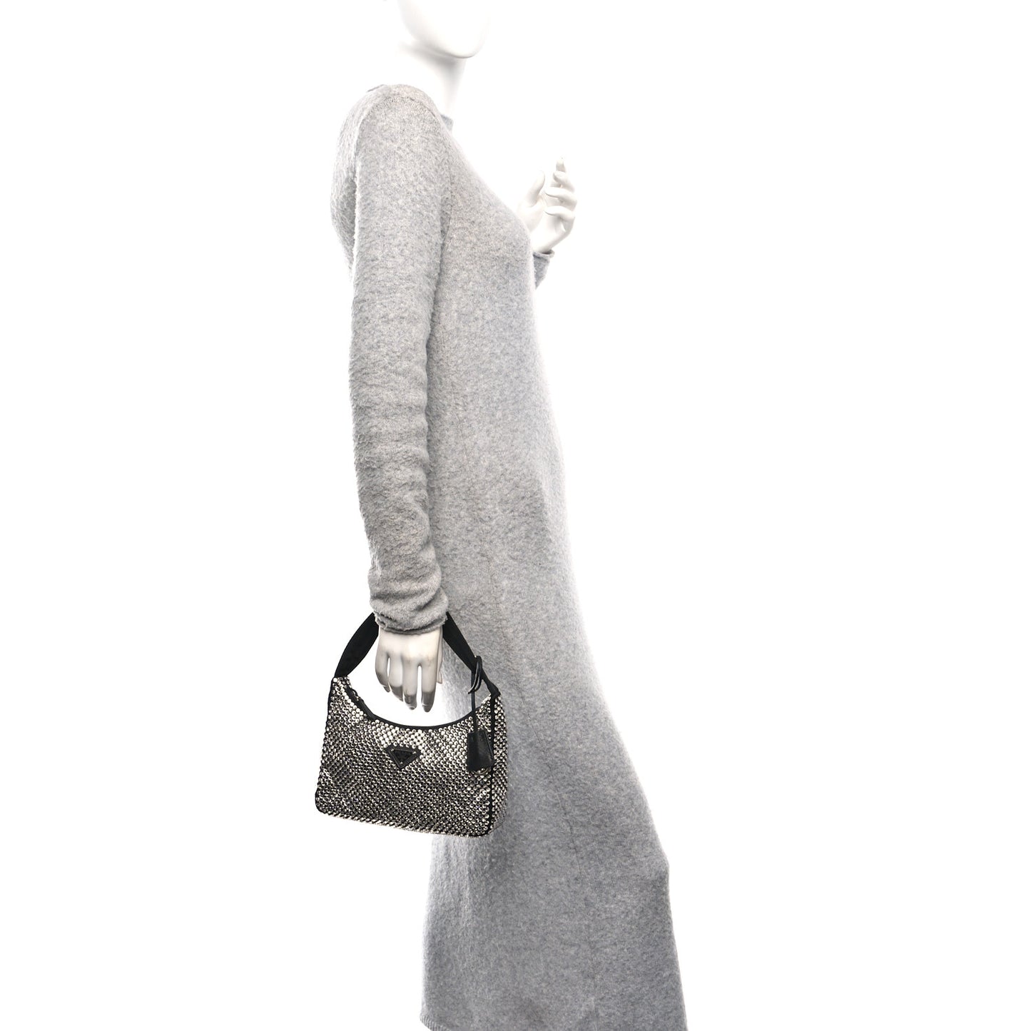 Satin Crystal Mini Re-Edition 2000 Bag Cristal