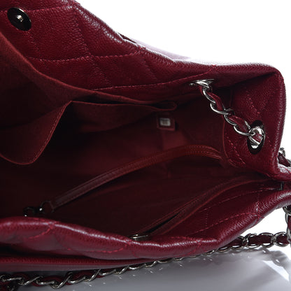 Chanel Caviar Quilted Large Timeless CC Soft Tote Dark Red 4 of 9