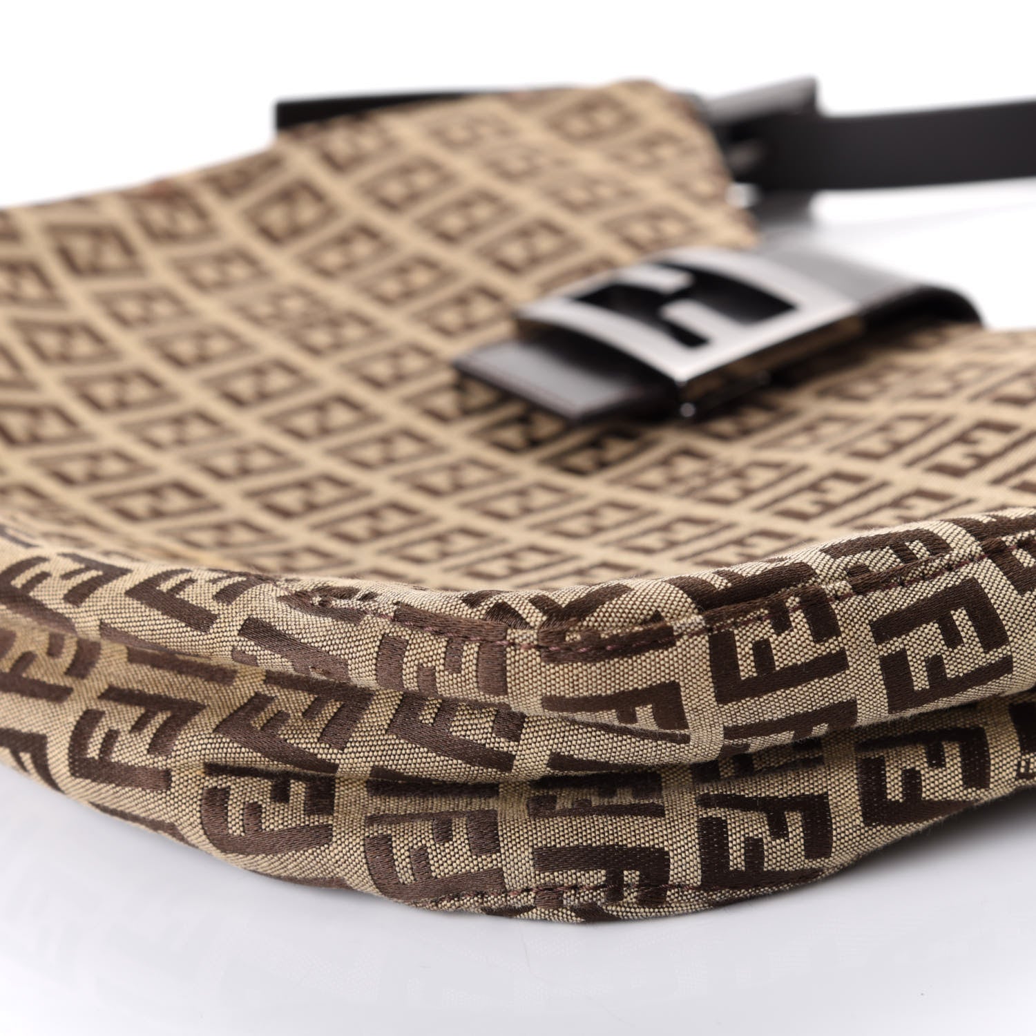 Fendi Zucchino Small Hobo Dark Brown 10 of 10