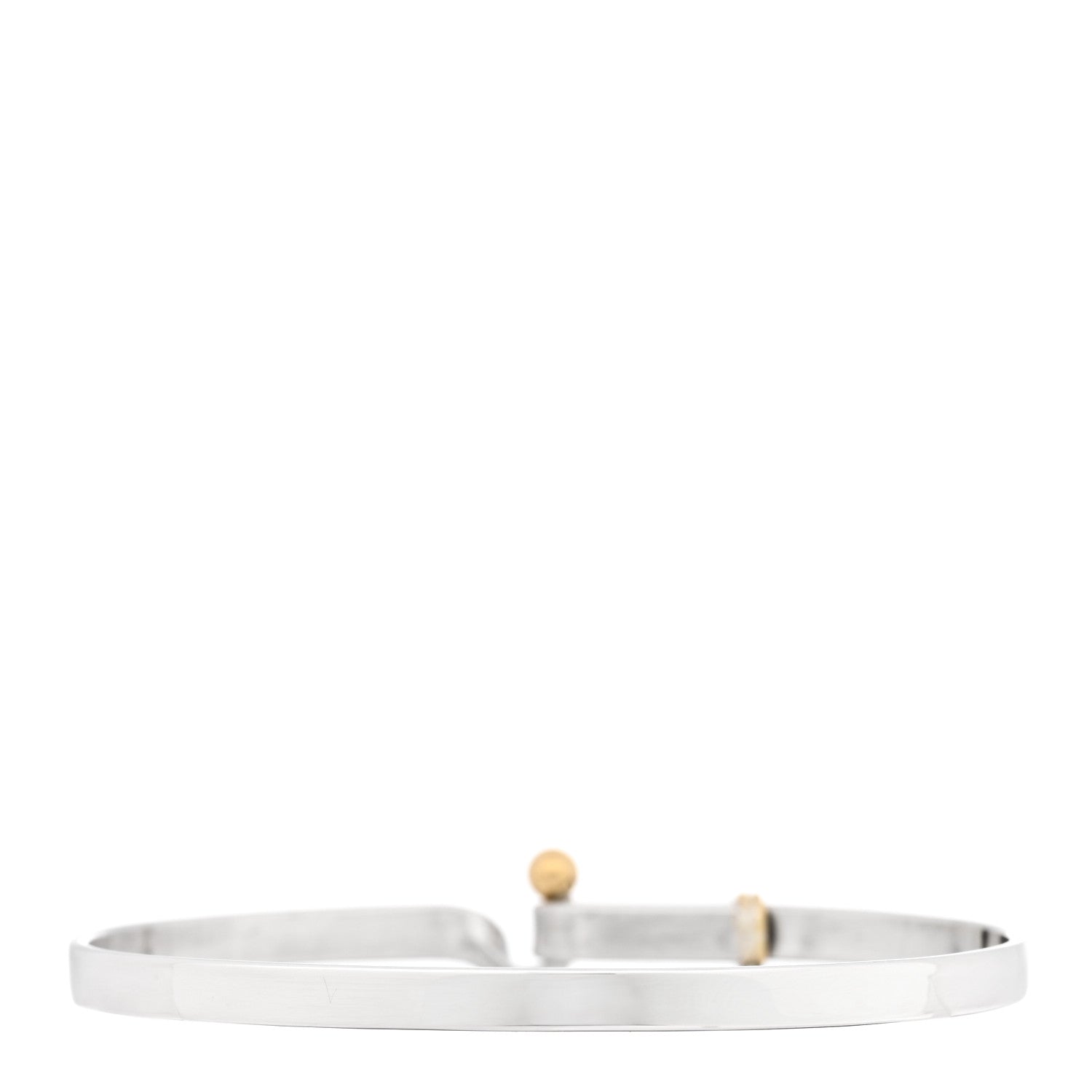 Tiffany Sterling Silver 18K Yellow Gold Hook Eye Bangle Bracelet 2 of 3