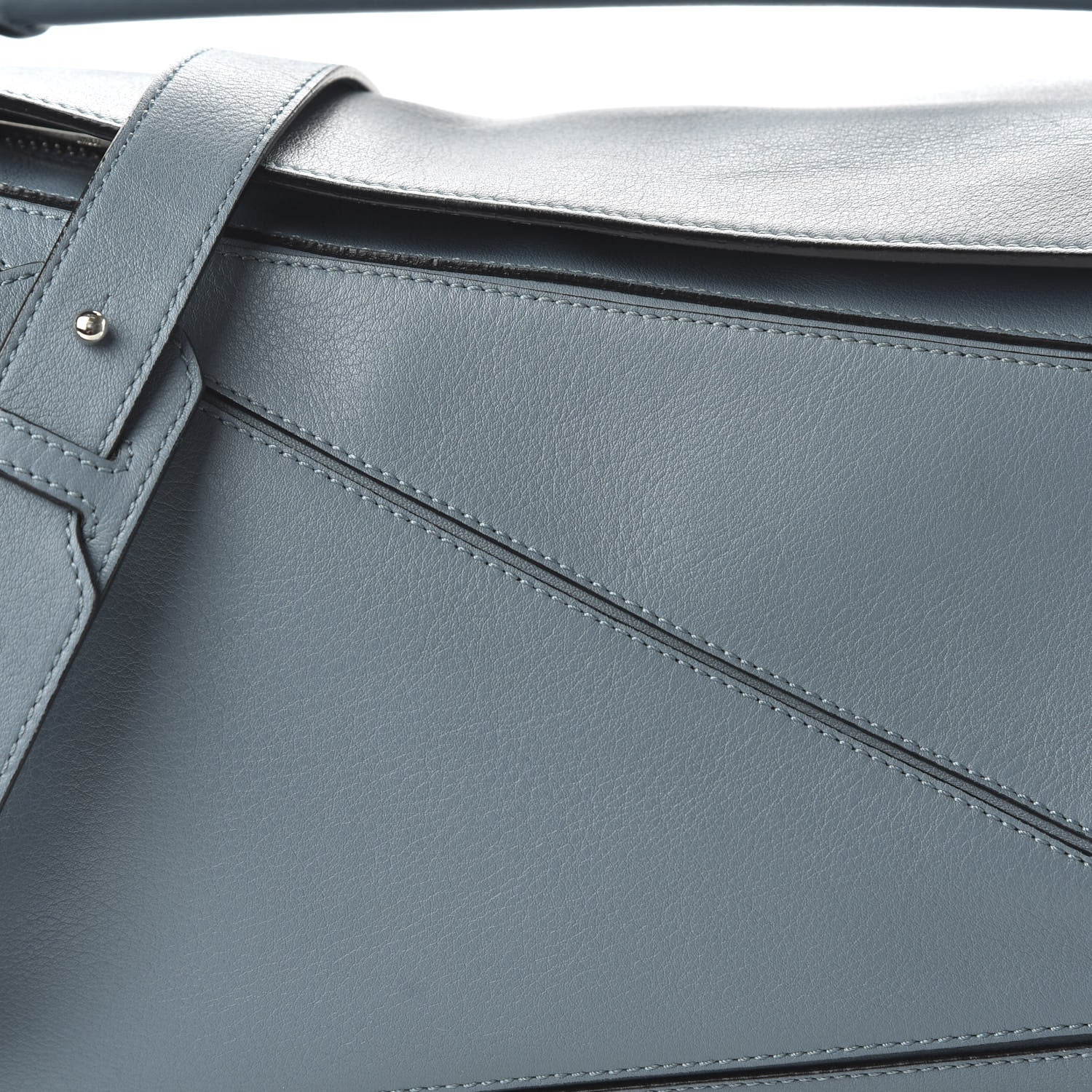 Loewe Calfskin Medium Puzzle Bag Stone Blue 9 of 11