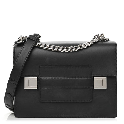 Delvaux Calfskin PM Madame Chaine Bag Black White 1 of 8