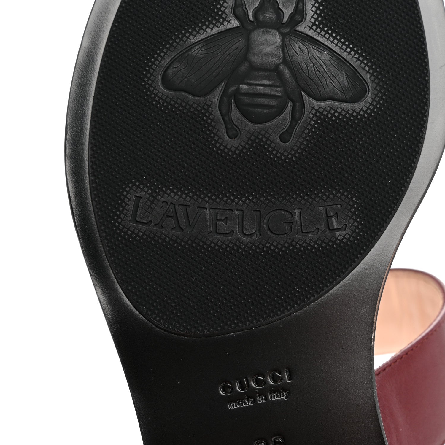 Gucci Calfskin GG Marmont Thong Sandals 36 Vintage Bordeaux 8 of 10