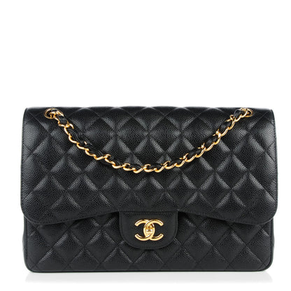Chanel Caviar Quilted Jumbo Double Flap Black 1 of 9
