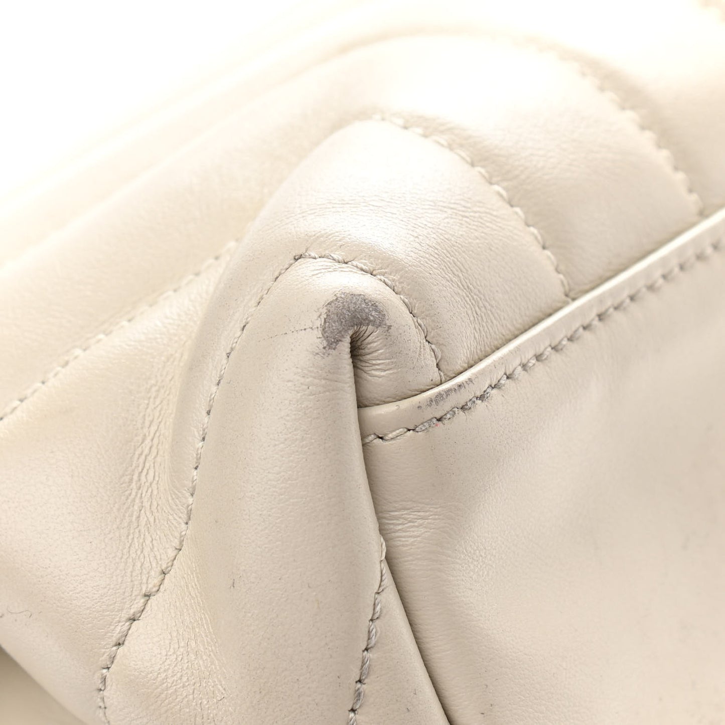 Calfskin Y Quilted Monogram Medium Loulou Chain Satchel Nude Powder