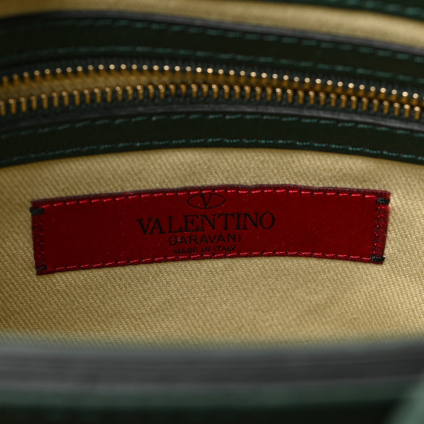 Vitello Rockstud Shoulder Flap Bag Green