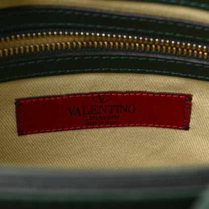Valentino Garavani Vitello Rockstud Shoulder Flap Bag Green 6 of 10