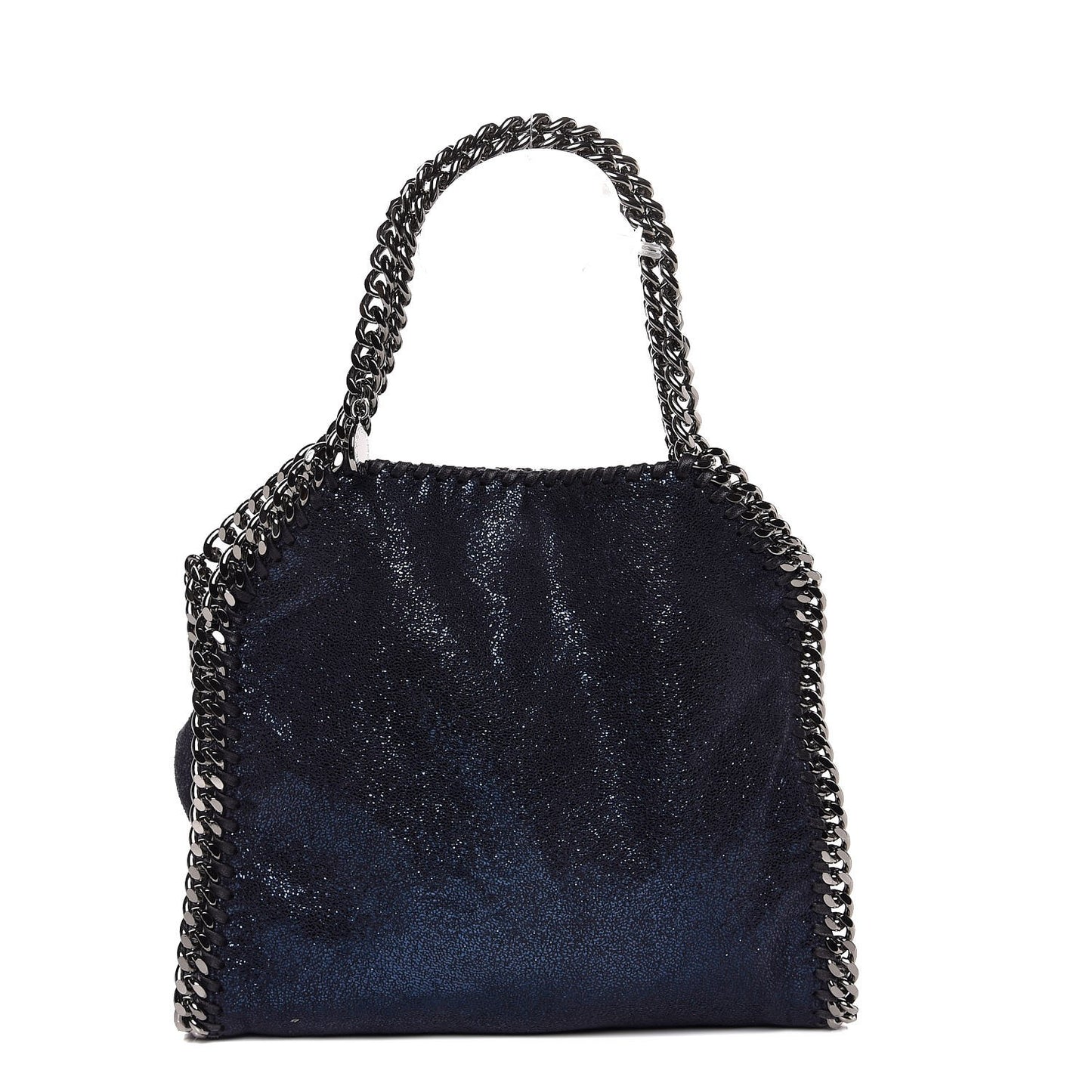 Shaggy Deer Mini Falabella Fold Over Tote Lapis Navy