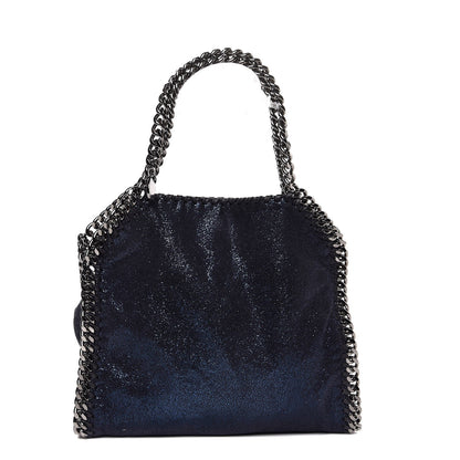 Stella McCartney Shaggy Deer Mini Falabella Fold Over Tote Lapis Navy 1 of 9