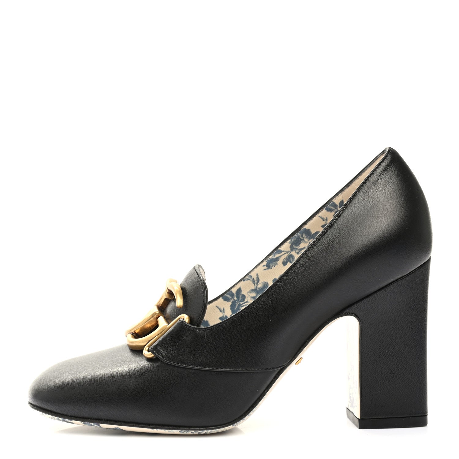 Gucci Malaga Kid GG Victoire 95mm Loafer Pumps 36.5 Black 1 of 10