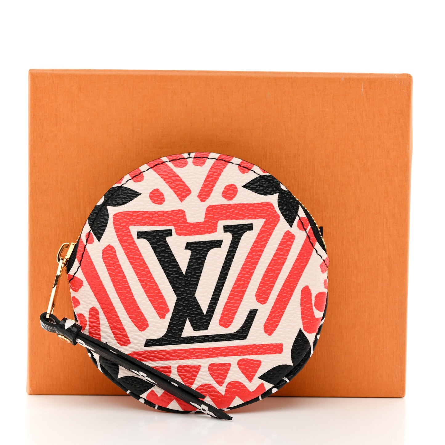 Monogram Giant Crafty Round Coin Purse Creme Rouge