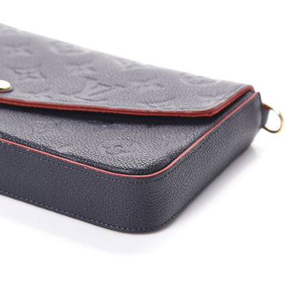 Louis Vuitton Empreinte Pochette Felicie Chain Wallet Marine Rouge 8 of 8