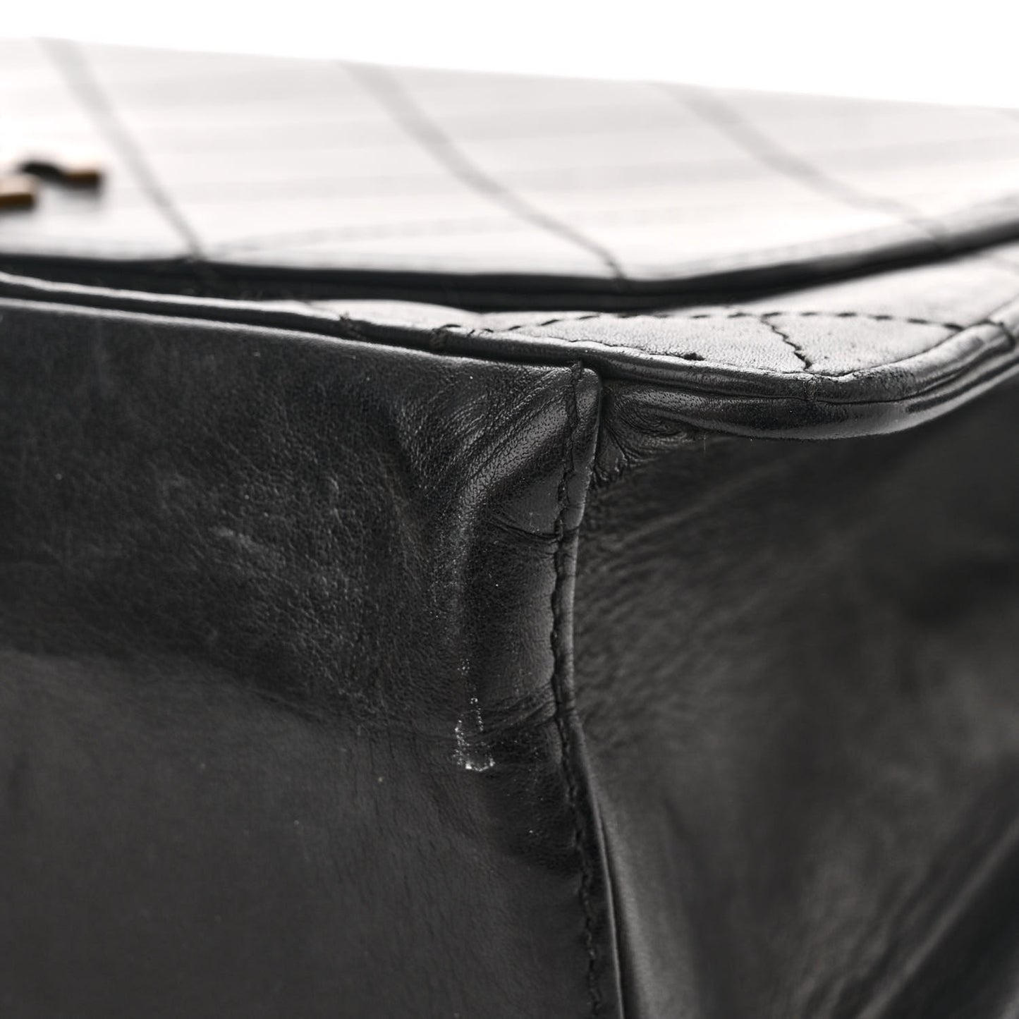 Lambskin Quilted CC Flap Shoulder Bag Black