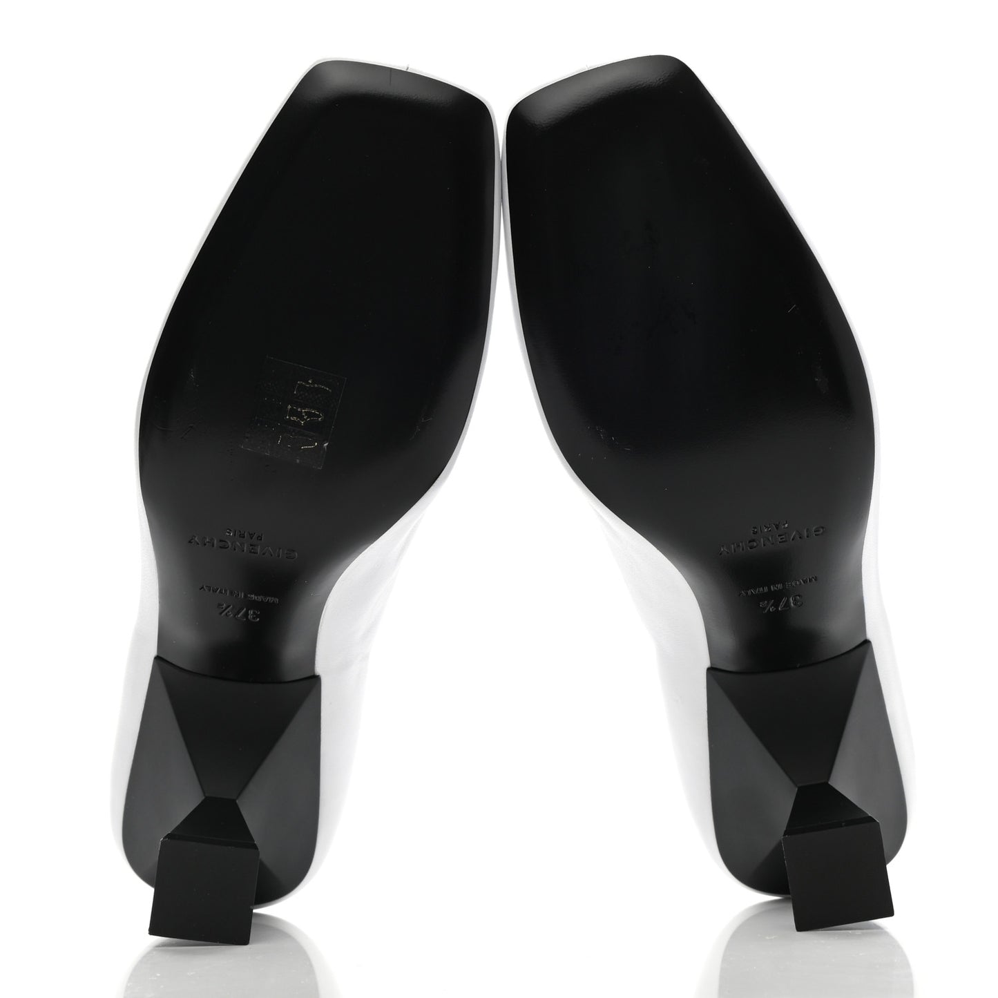 Lambskin Scrunch Bootie 37.5 White