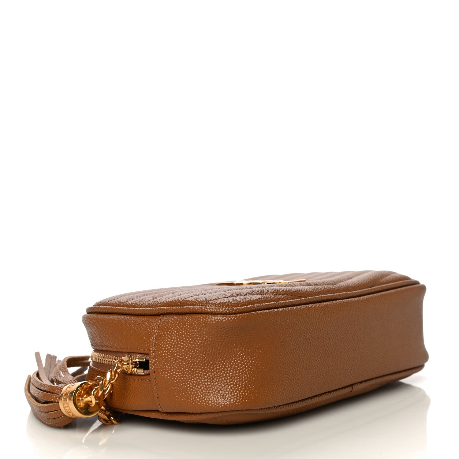 Saint Laurent Grain De Poudre Matelasse Monogram Mini Lou Camera Bag Dark Natural 4 of 11