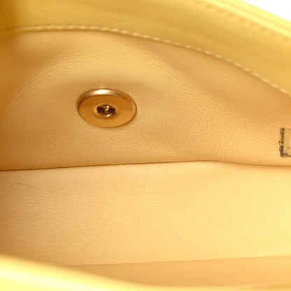 Chanel Shiny Lambskin Small Chain Is More Flap Yellow 5 of 9