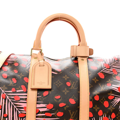 Louis Vuitton Monogram Jungle Dots Keepall Bandouliere 50 Sugar Pink Poppy 4 of 10