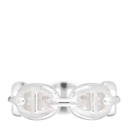 Hermes Sterling Silver PM Chaine d'Ancre Enchainee Band Ring 52 6 1 of 5