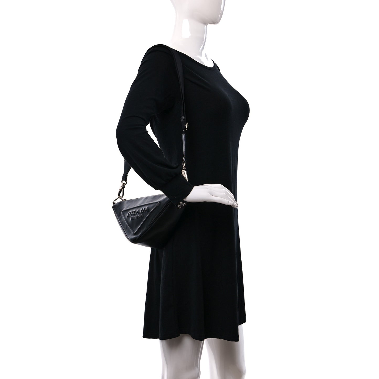 Grace Lux Triangle Shoulder Bag Black