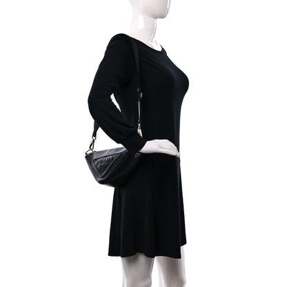 Prada Grace Lux Triangle Shoulder Bag Black 2 of 9