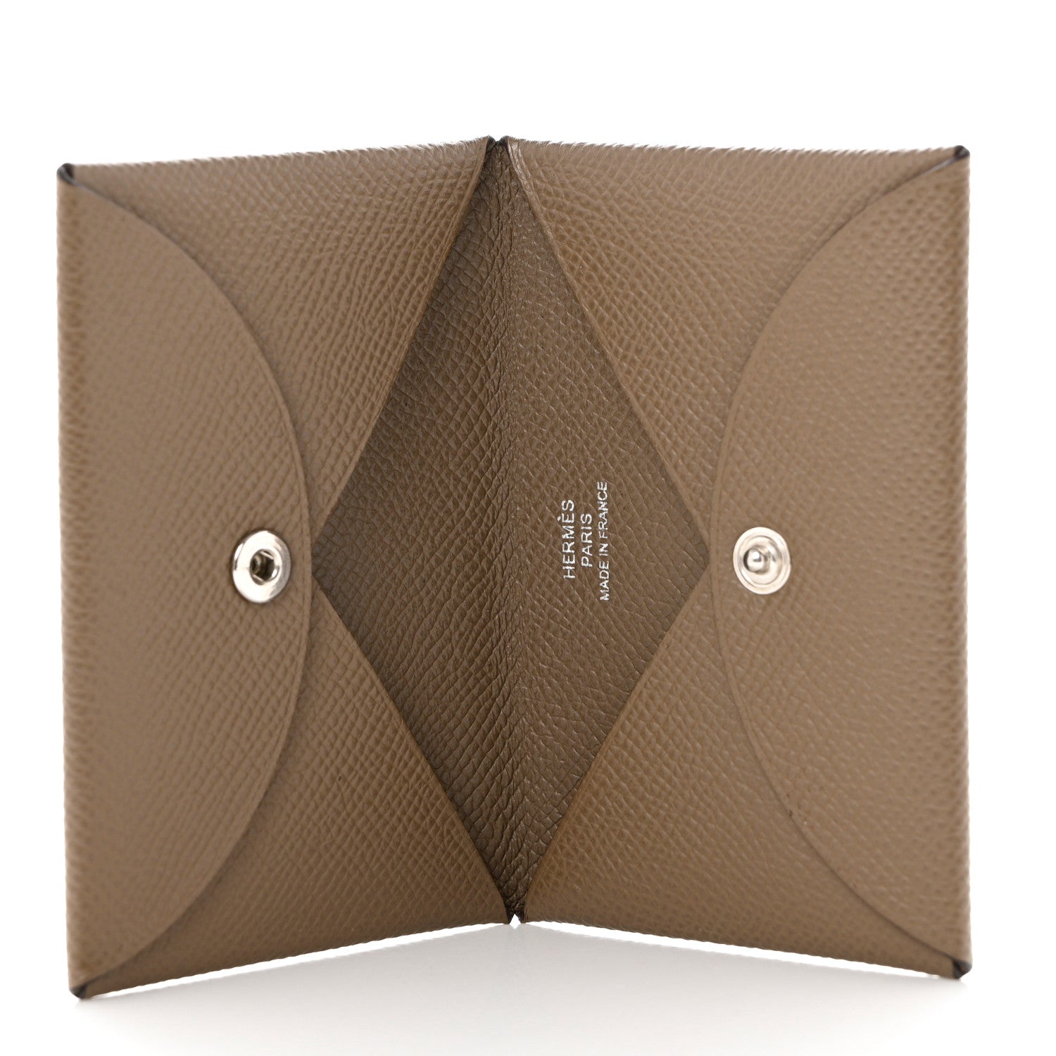 Hermes Epsom Calvi Card Case Etoupe 6 of 12