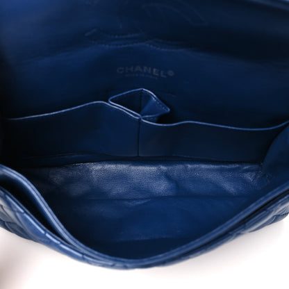 Chanel Lambskin Quilted Medium Double Flap Blue 5 of 11