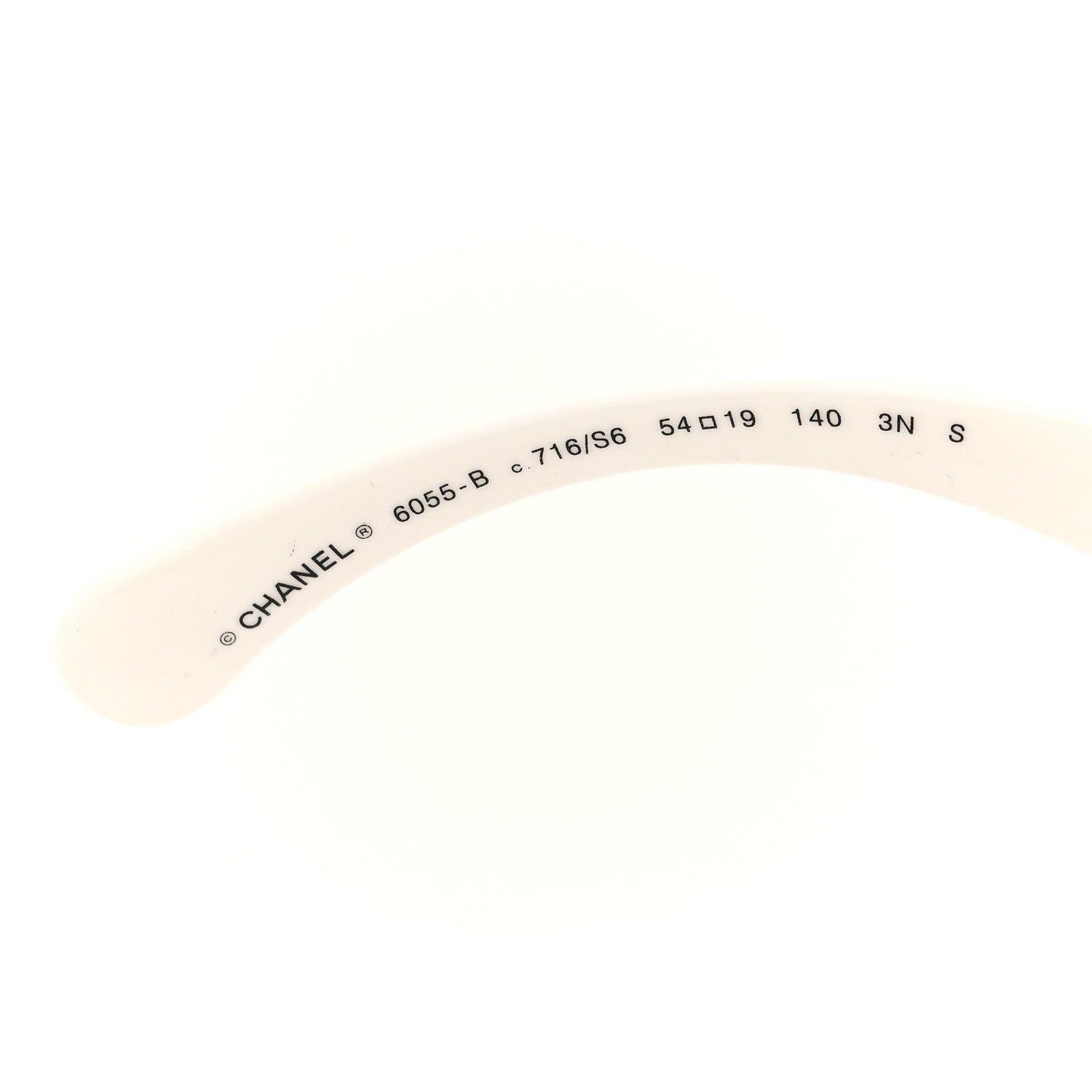 Chanel Acetate Metal Crystal Square Folding Sunglasses 6055-B White 6 of 7