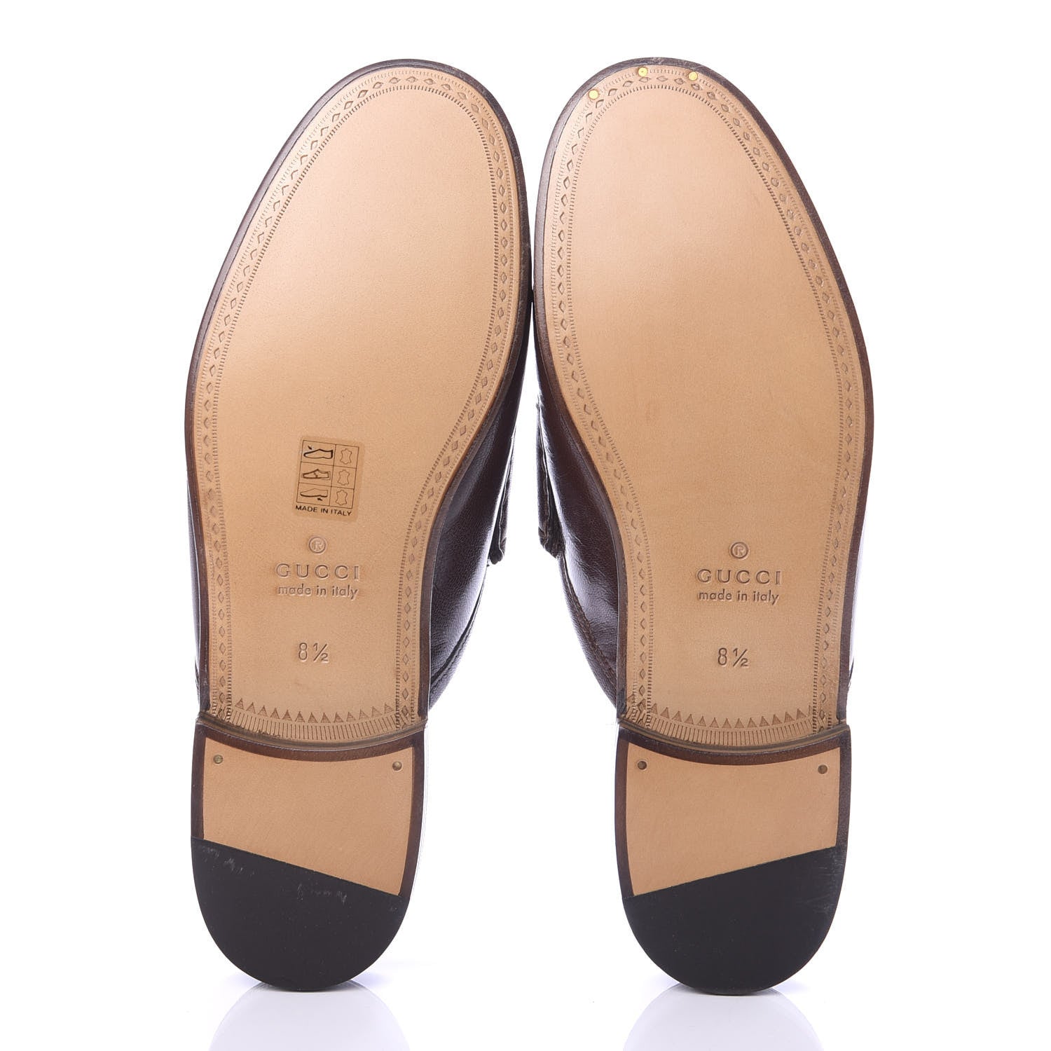 Gucci Goatskin Mens Horsebit Slippers 8.5 Light Brown 5 of 9