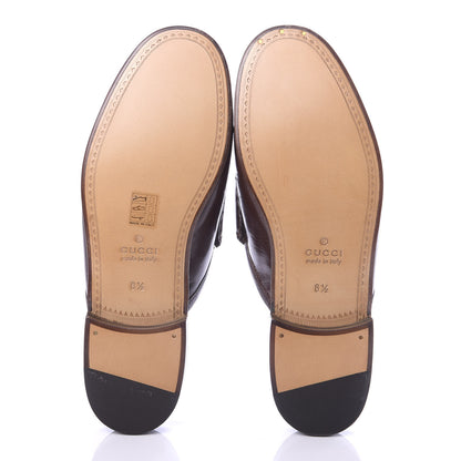Gucci Goatskin Mens Horsebit Slippers 8.5 Light Brown 5 of 9