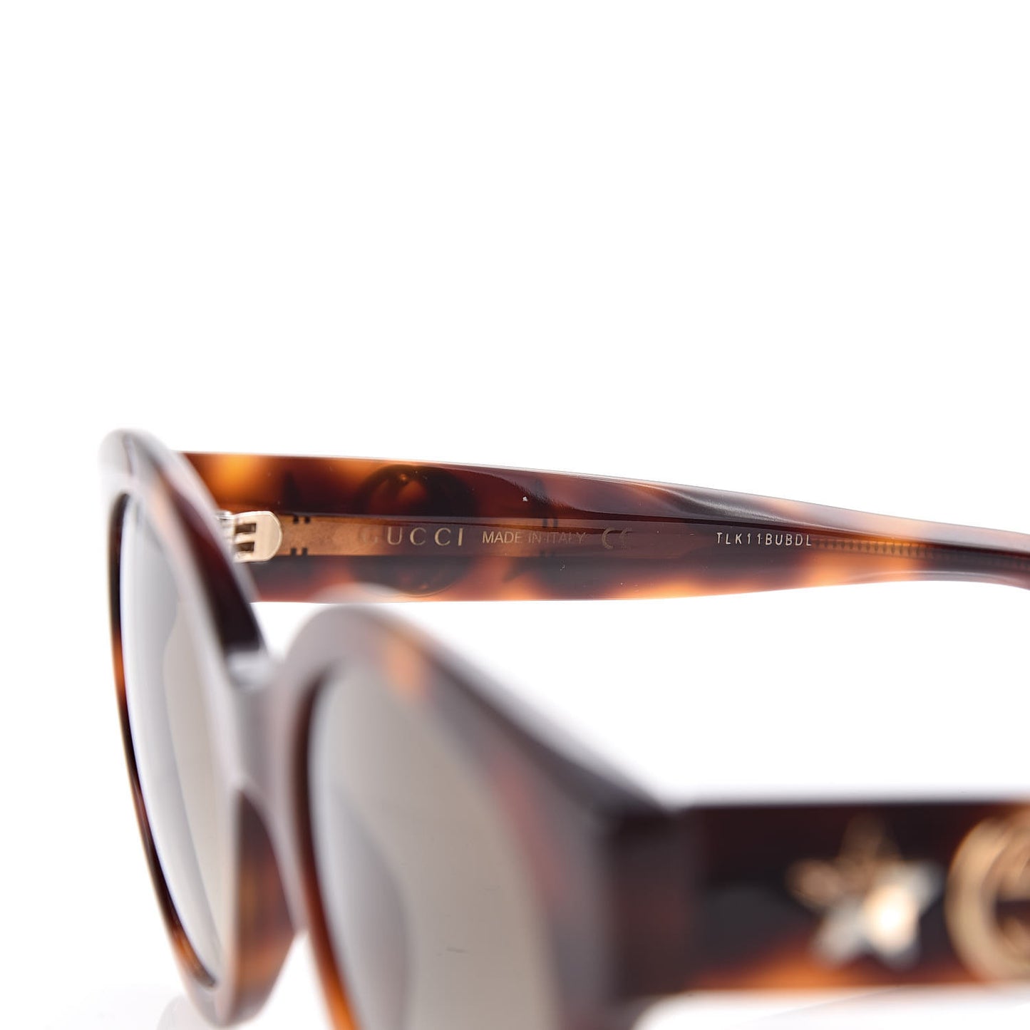 Round Frame GG Star Sunglasses GG0207S Tortoiseshell