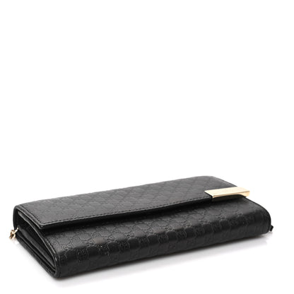 Gucci Soft Microguccissima Dice Chain Wallet Black 3 of 6