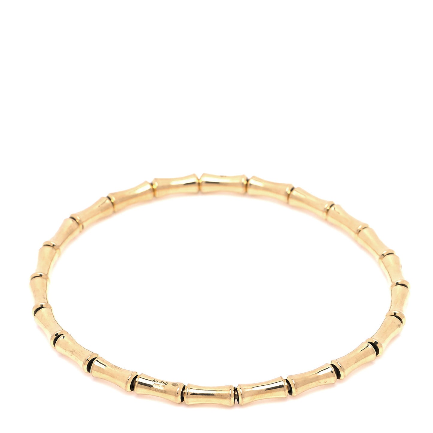 18K Yellow Gold Small Bamboo Spring Bracelet